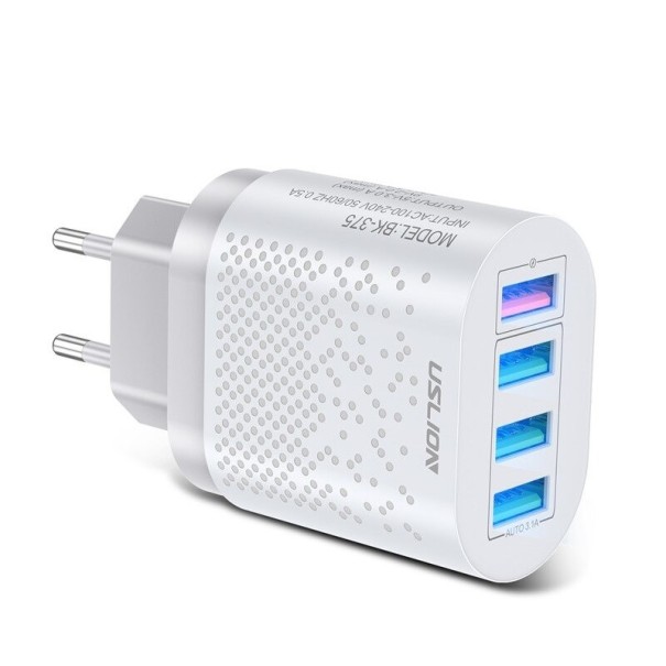 Netzwerkadapter Quick Charge 4 Ports weiß