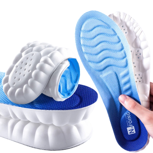 Neutrale kleur schoeninlegzolen Zachte orthopedische inlegzolen met schokabsorptie Comfortabel bij het lopen Ademend materiaal Universele maat blauw 43-44