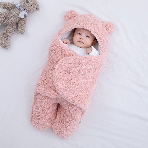 Niedźwiedź polar dla niemowląt różowy 0-3 miesięcy