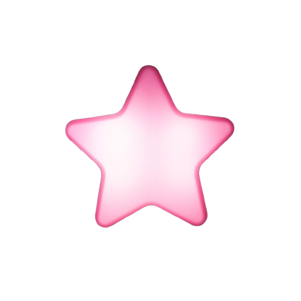 Nocturno LED em forma de estrela rosa