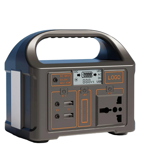 Nødsolcelle-powerbank til camping Bærbar solcelle-kraftstation 24000 mAh 100 W LiFePO4-batteri Holdbar generator med LED-lys og LCD-display 16 x 10 x 14,3 cm 1