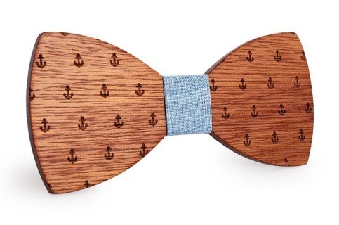 Nœud papillon en bois - ancre J643 2