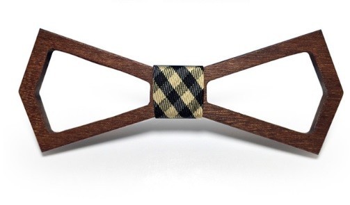 Noeud papillon en bois sculpté J649 3