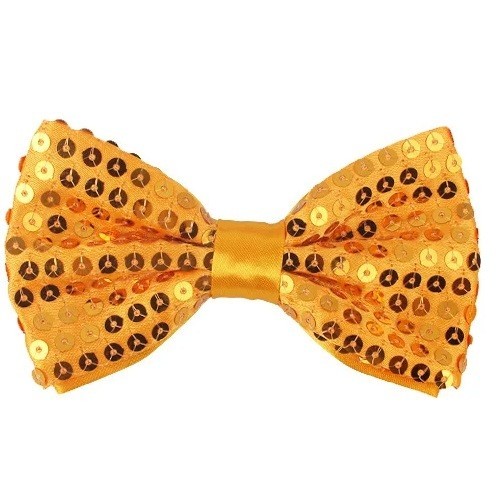 Nœud papillon pailleté Accessoire élégant pour homme Nœud papillon brillant de style Longueur ajustable Taille universelle Idéal pour des événements formels et festifs orange