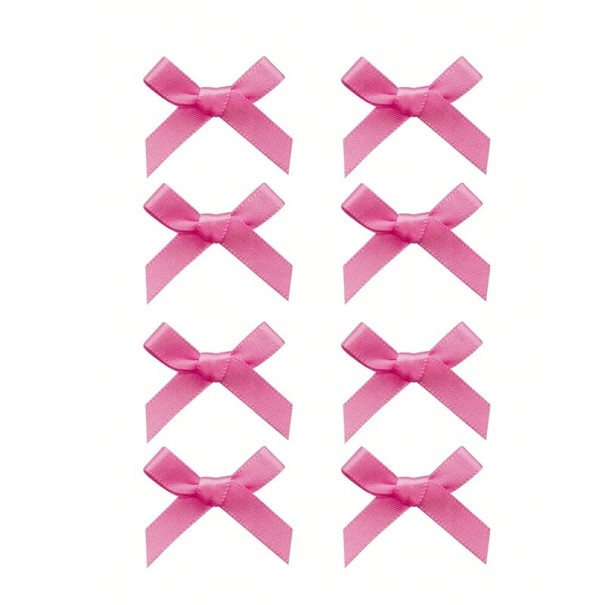 Noeuds pour cheveux 8 pcs Pince 4 x 4 cm Accessoires capillaires mignons Petits nœuds sur pince Décorations élégantes pour cheveux Coiffure stylée pour filles rose