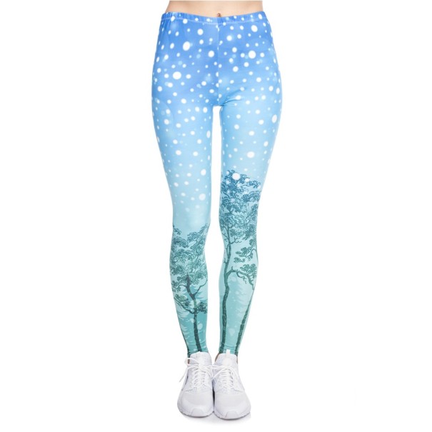 Női 3D-s leggings - havas táj 1