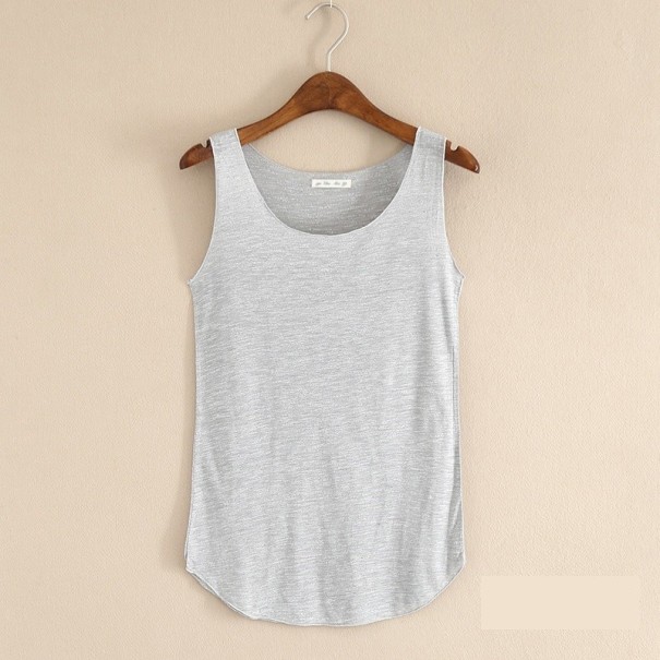 Női basic tank top világos szürke