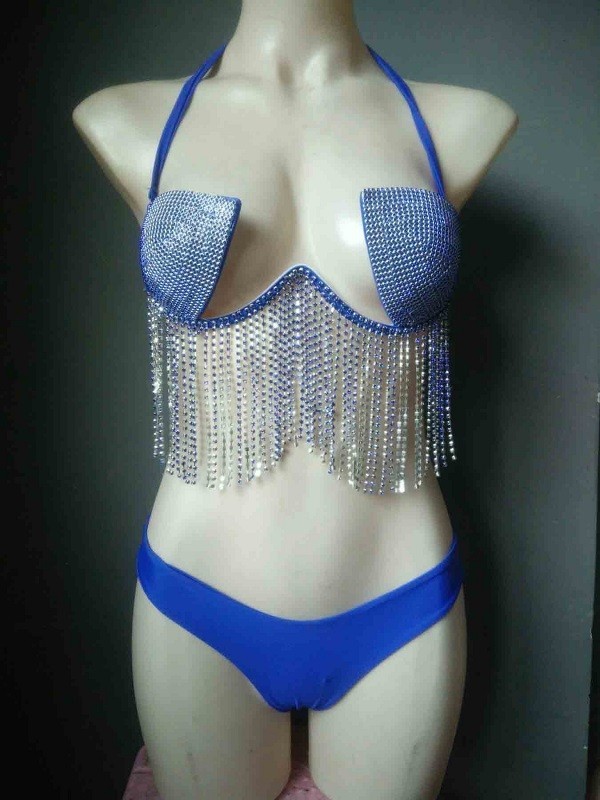 Női bikini P1075 kék M