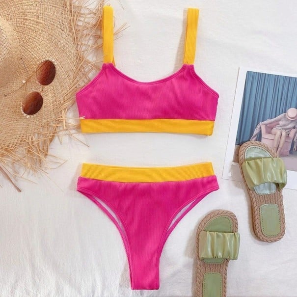 Női bikini P239 sötét rózsaszín S