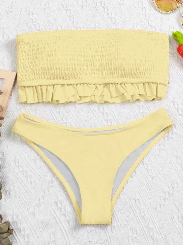 Női bikini P371 halványsárga S