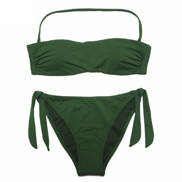 Női bikini P418 sötétzöld L
