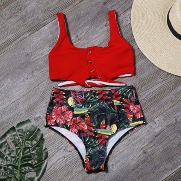 Női bikini P433 piros XS