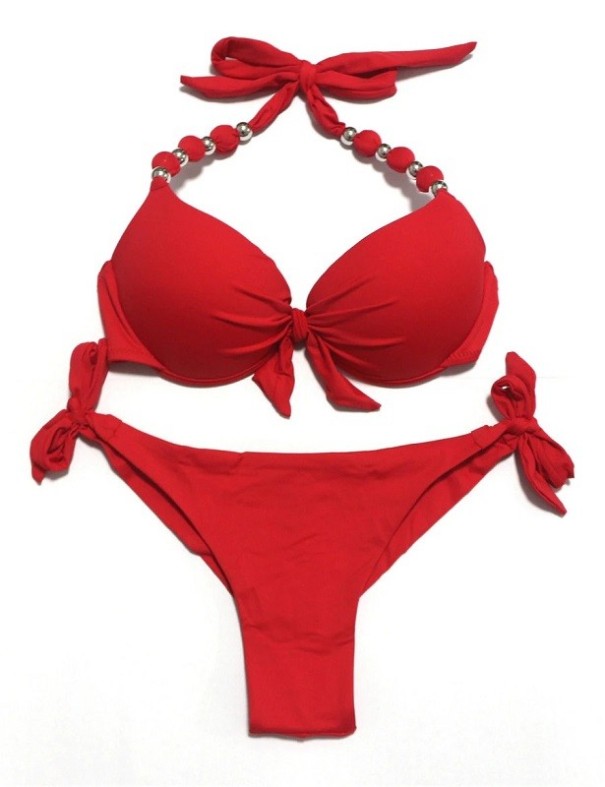 Női bikini P492 piros XXL