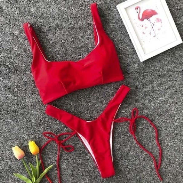 Női bikini P621 piros XS