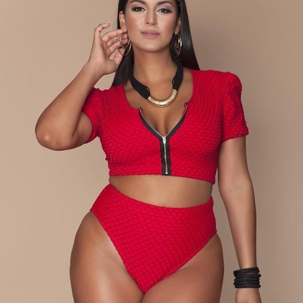 Női bikini P748 piros L