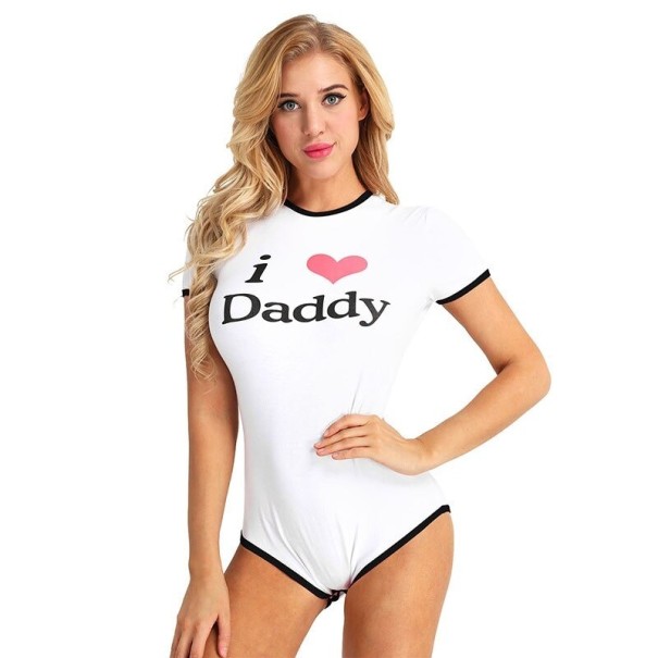 Női body I love daddy fekete L