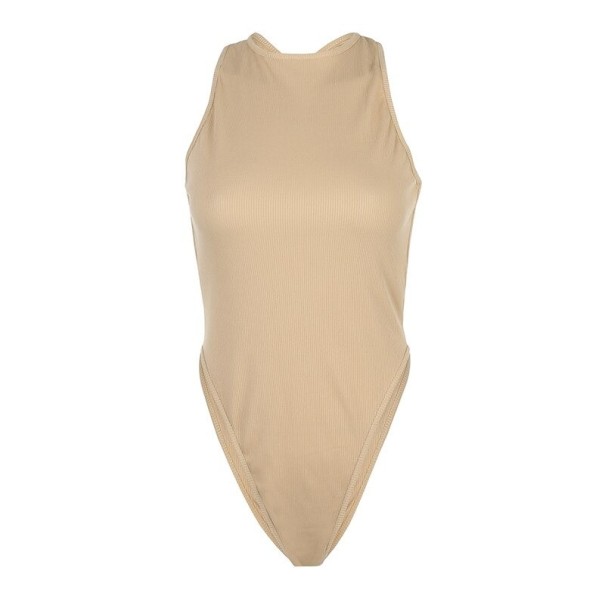 Női body kitett háttal B819 bézs S