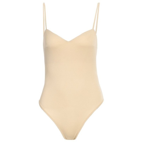 Női body spagetti hevederekkel bőrszín S