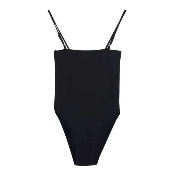 Női body spagetti hevederekkel P760 fekete S