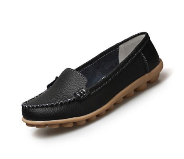 Női bőr espadrilles J3116 fekete 38