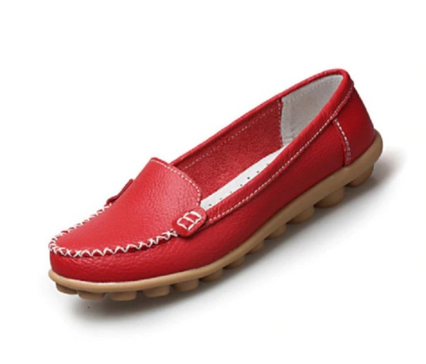 Női bőr espadrilles J3116 piros 34