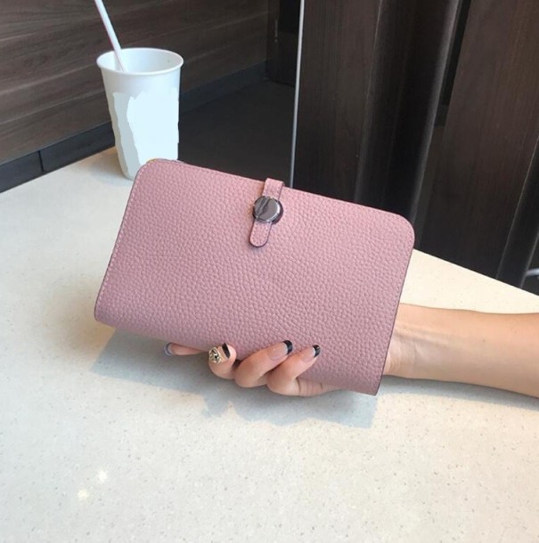 Női bőr pénztárca M382 rózsaszín
