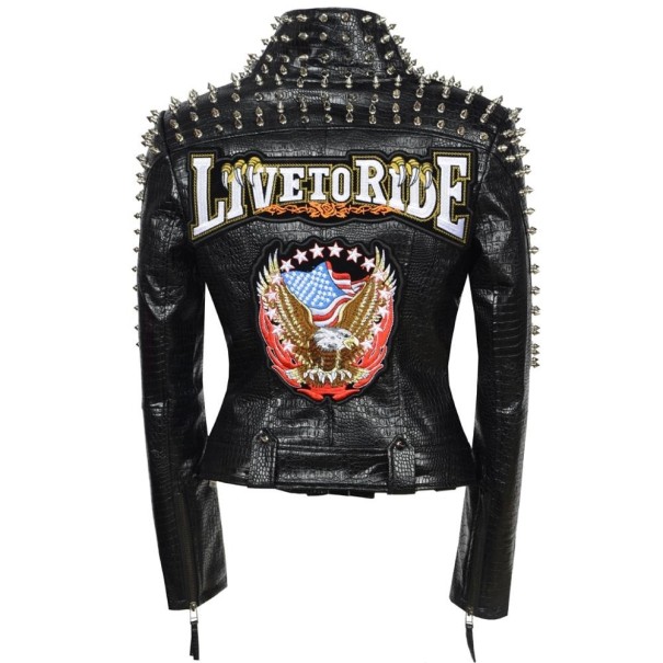 Női bőrdzseki P1933 XL 4