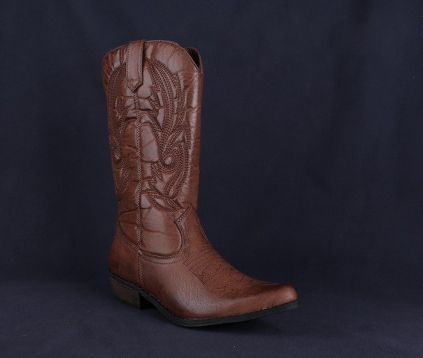 Női cowboy csizma sötétbarna 40
