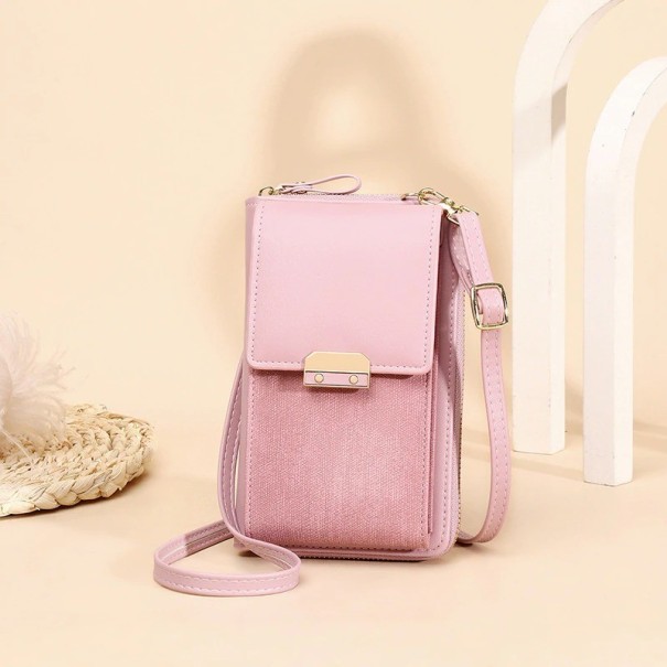 Női crossbody kézitáska M1018 rózsaszín