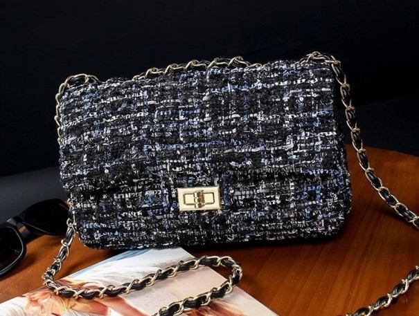 Női crossbody kézitáska M1252 sötétkék L