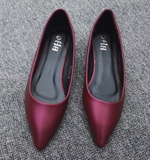 Női elegáns balerina cipő bordó 39