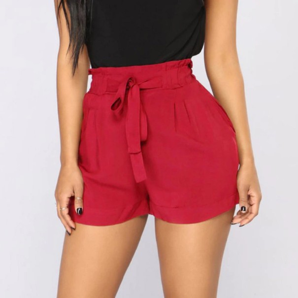 Női elegáns rövidnadrág Mia piros XL