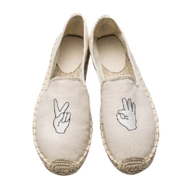 Női espadrilles nyomtatással 38 5