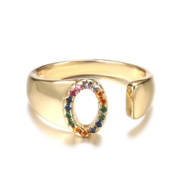 Női gyűrű az ábécé D2441 betűjével O