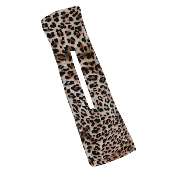 Női hajcsat masni leopárd mintával 9x34 cm Elegáns édes hajkiegészítő Stílusos gyors konty Fonott hajdísz Stílus 1
