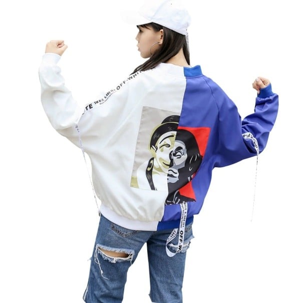 Női Hip Hop dzseki J1662 fehér S