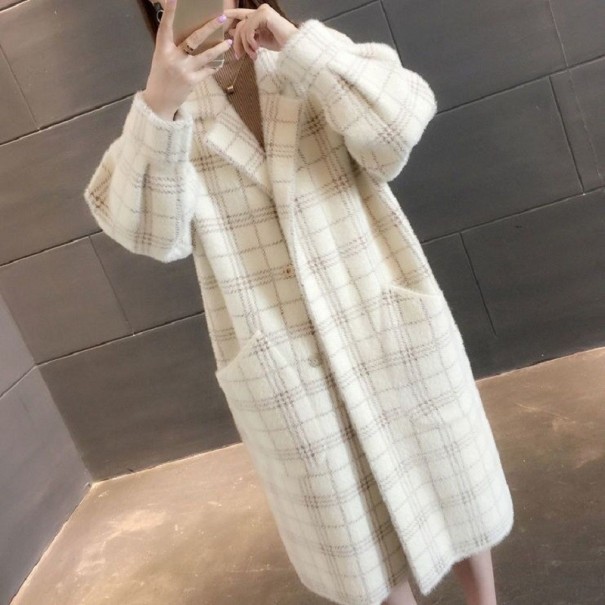 Női kabát P2247 krém XL