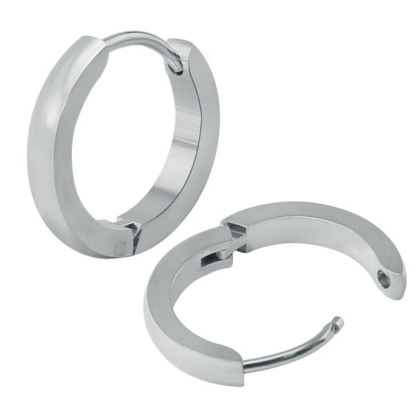 Női karika fülbevaló G163 ezüst 14 mm