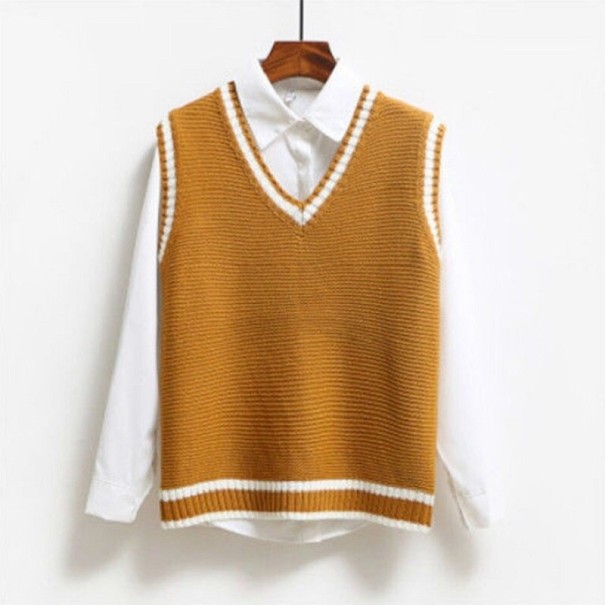 Női kötött mellény P2067 okker L