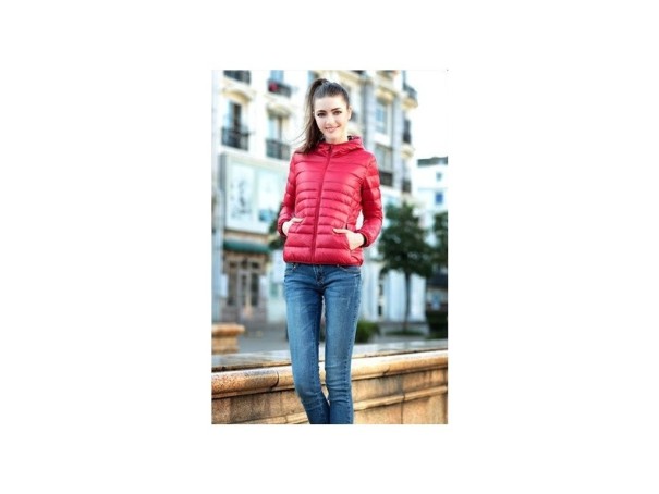 Női pamut téli dzseki J2307 piros S