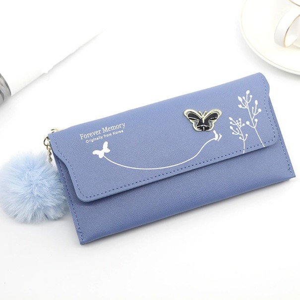 Női pénztárca pillangóval J103 kék