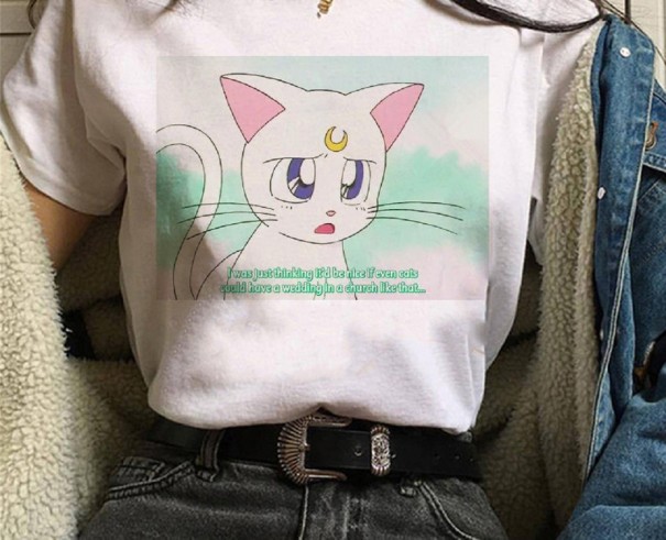 Női póló rajzfilm motívummal L 12