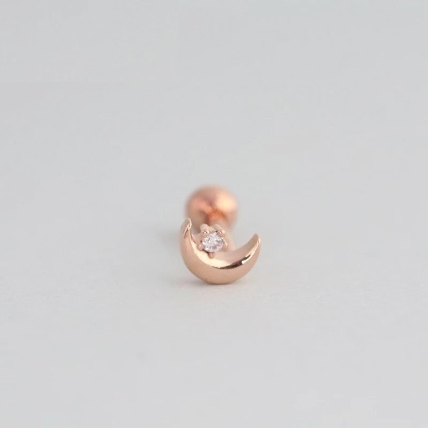 Női R100 fülbevaló régi rózsaszín 3