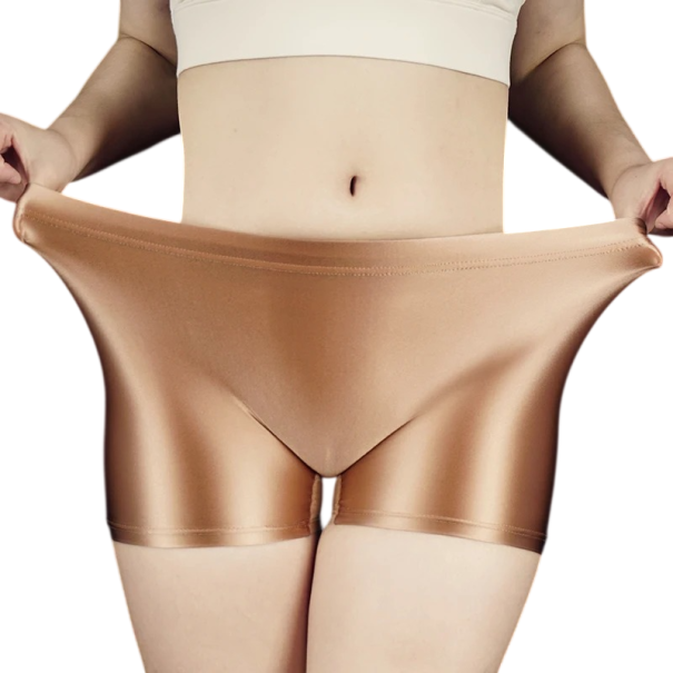 Női sportos rövidnadrág Fényes Egyszínű Bambuszrost Spandex Rugalmas kényelmes fitnesz rövidnadrágok barna M