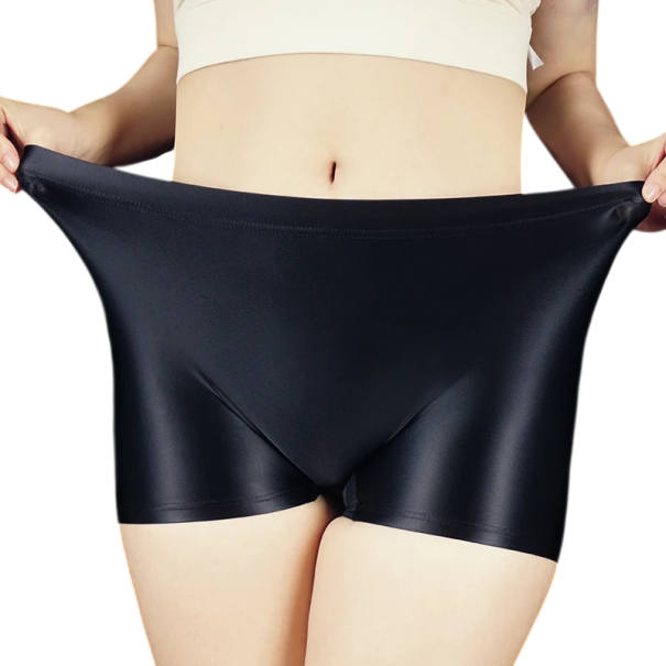 Női sportos rövidnadrág Fényes Egyszínű Bambuszrost Spandex Rugalmas kényelmes fitnesz rövidnadrágok fekete M