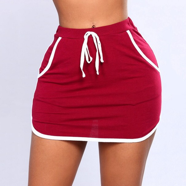 Női sportruhás mini szoknya piros XXL
