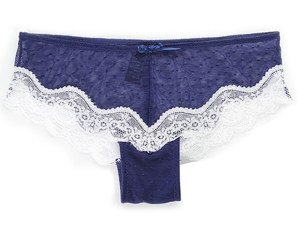 Női szexi bugyi csipkével A1016 sötétkék L