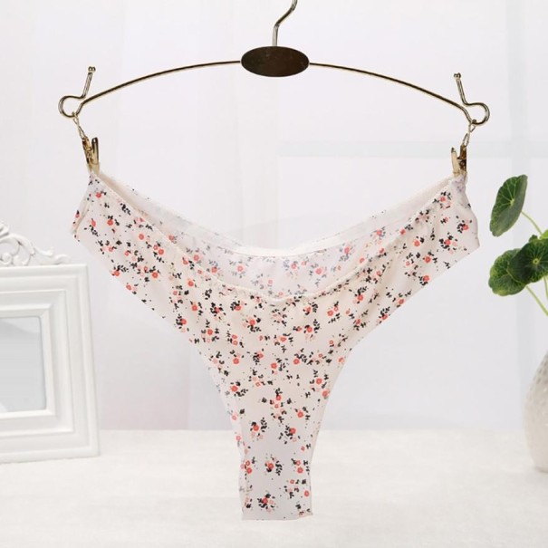 Női tanga Gloria virágokkal M 4