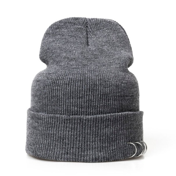 Női téli sapka gyűrűvel szürke Női téli sapka gyűrűvel szürke