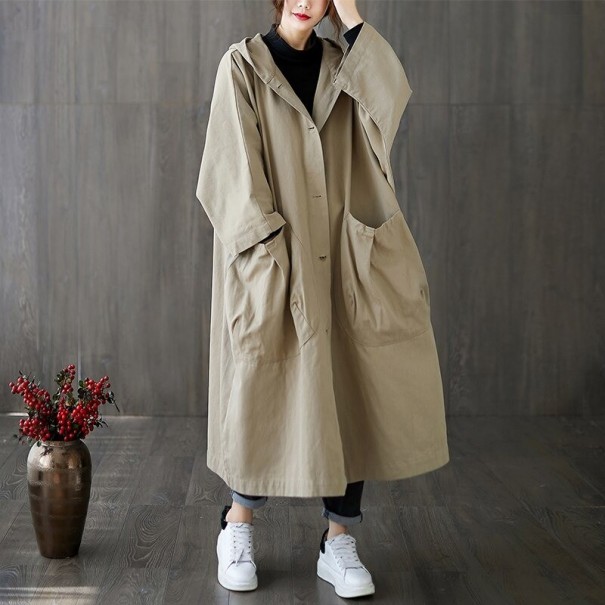 Női trench kabát P1833 bézs XL
